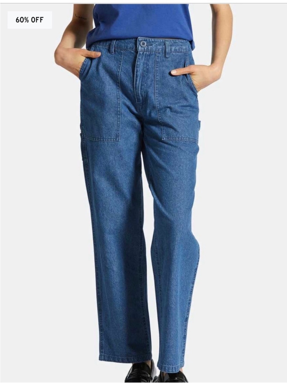 Brixton Women's Straight-Leg Jeans in Classic Blue Denim